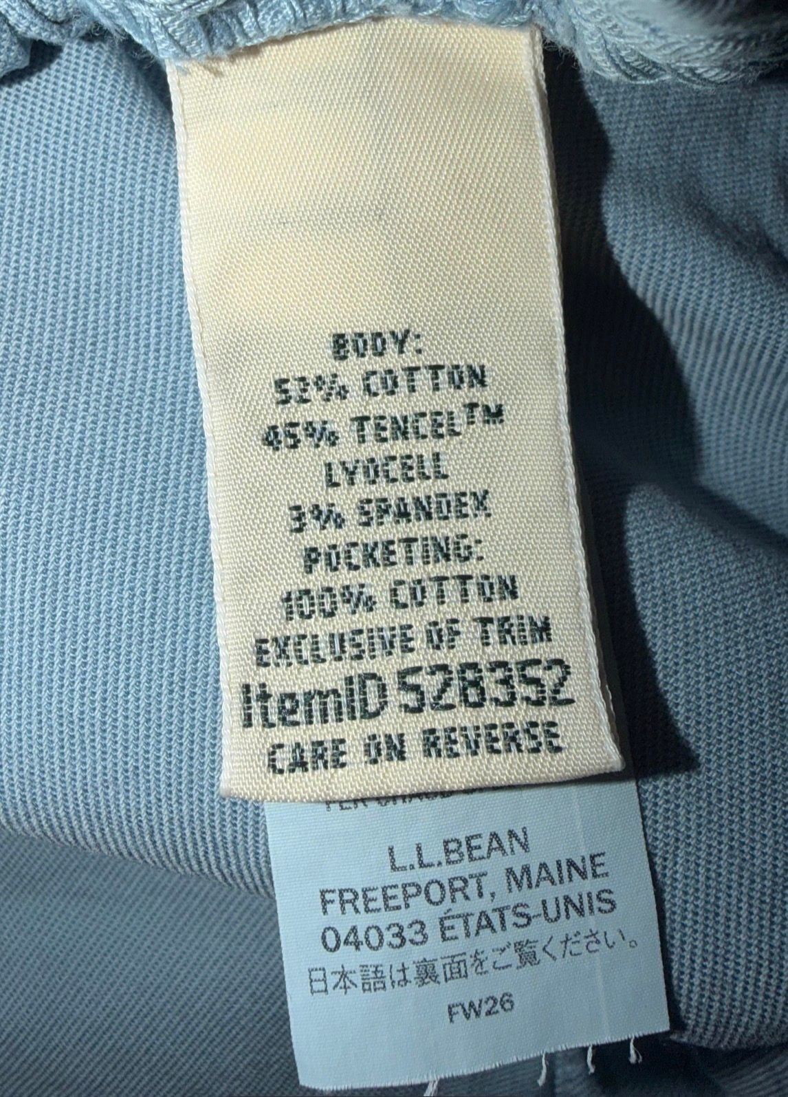 L.L.Bean Women's Sunwashed Cargo Pants, Blue-Gray, M Regular 8