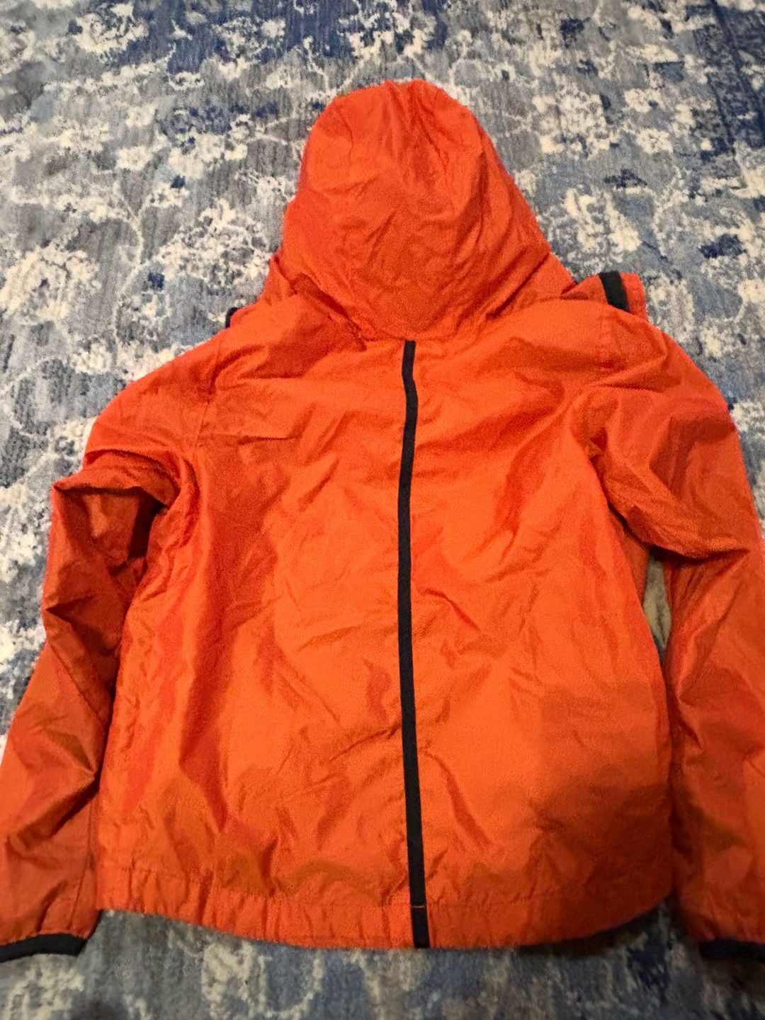 Champion C9 Jacket Size YS (6-7) Orange Camo Windbreaker Hooded 7