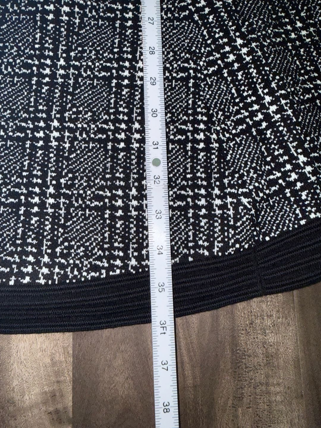 Kate Spade New York Tweed Knit Fit & Flare Dress Size XS Black White 7