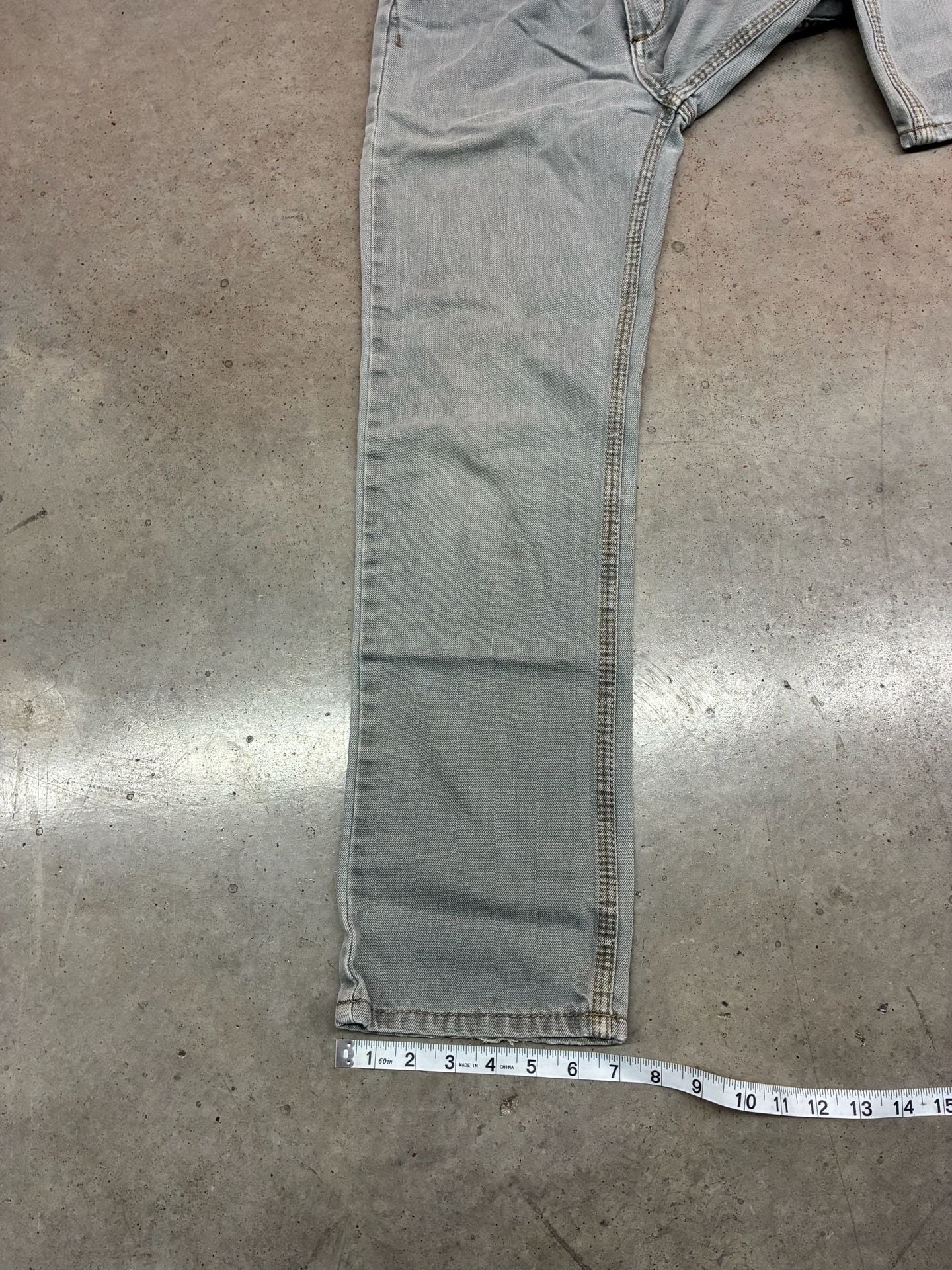 YOUTH Coogi Embroidered Logo Denim Jeans Light Wash Relaxed Fit 10