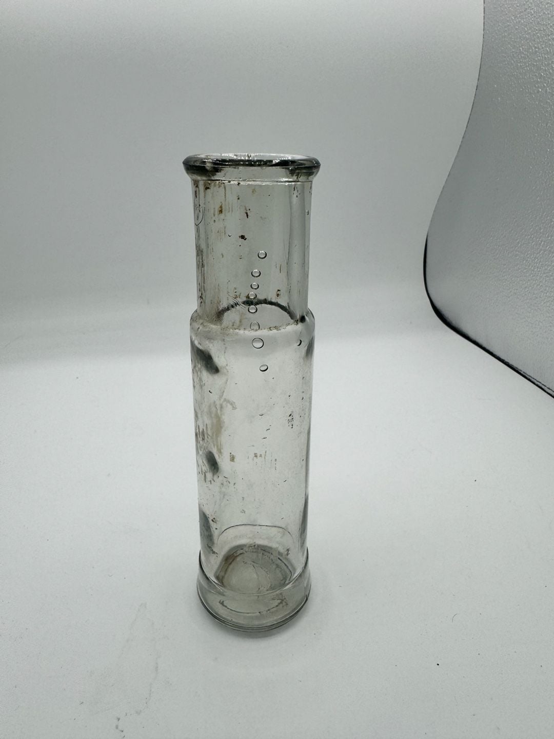 Vintage Clear Glass Laboratory Chemistry Cylinder Tube Vessel 1