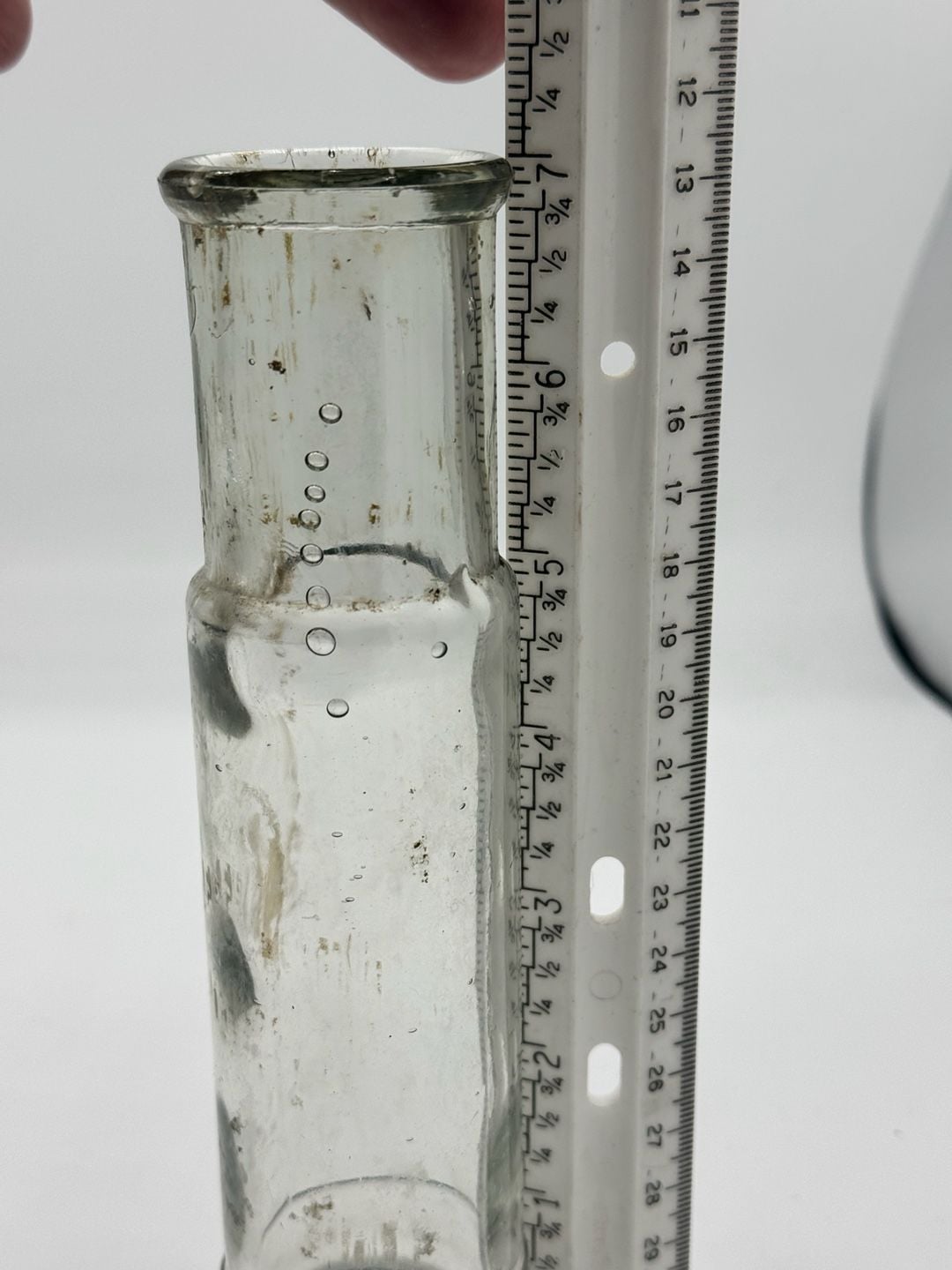 Vintage Clear Glass Laboratory Chemistry Cylinder Tube Vessel 6