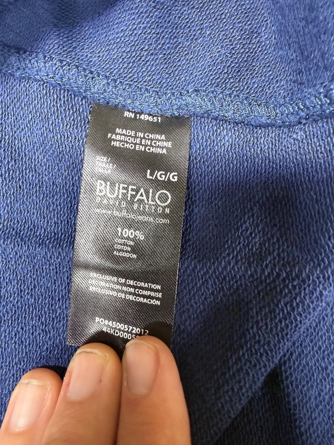 Buffalo David Bitton Short Sleeve T-Shirt Size L Blue 100% cotton 9