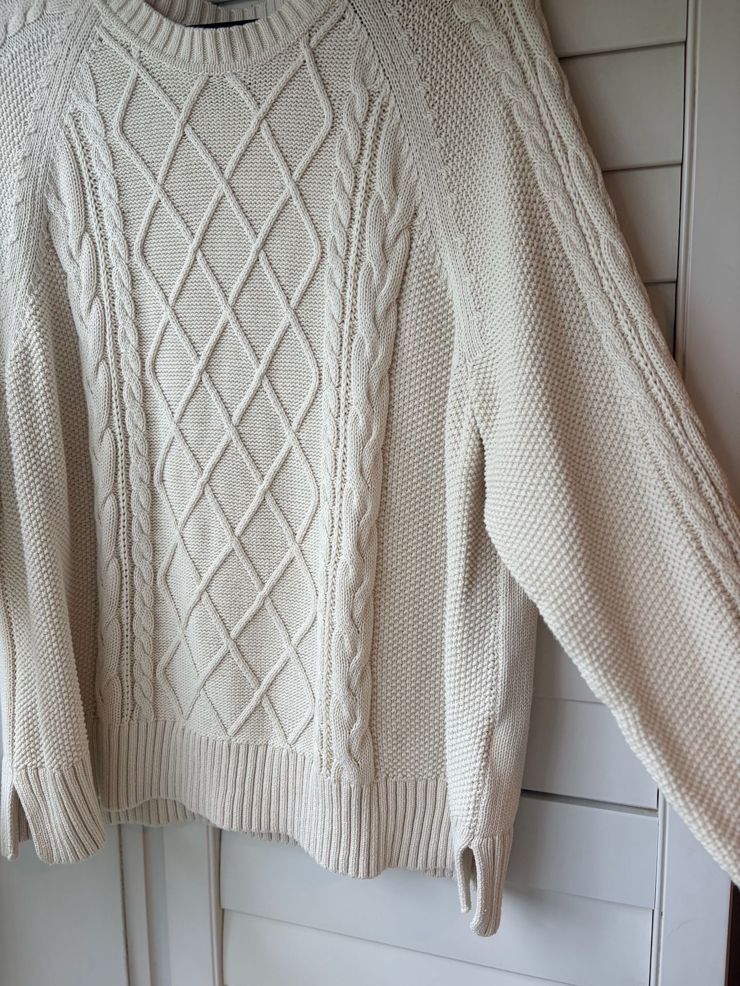 Gap Cable Knit Cotton Crewneck Sweater Collegiate Prep Fishermancore 4