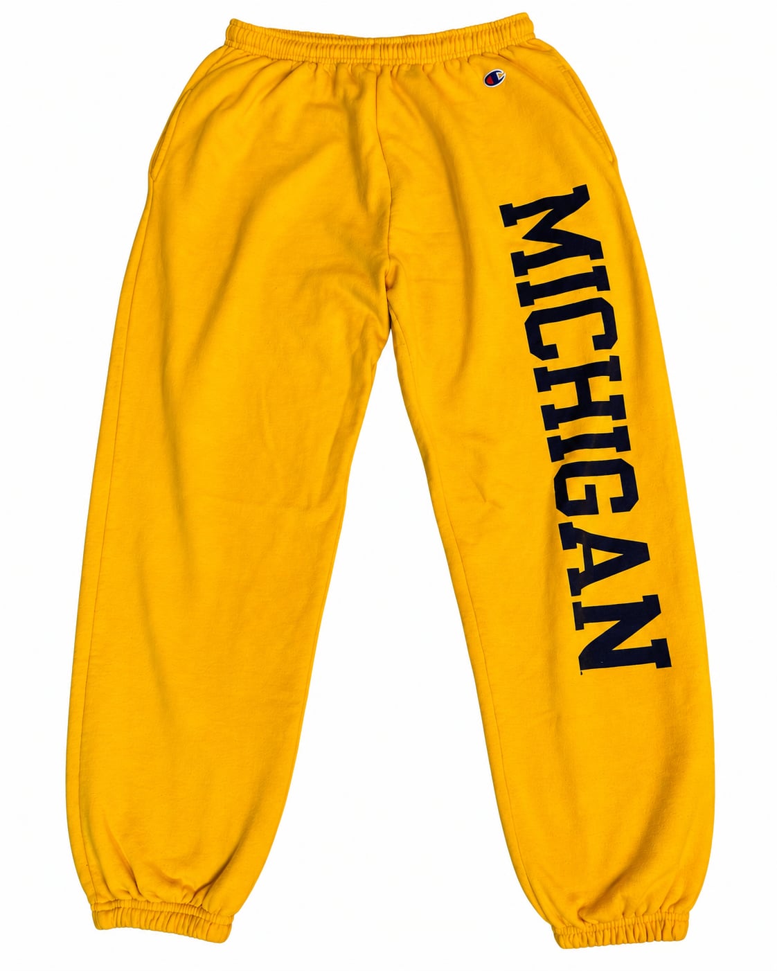 Mens CHAMPION navy Michigan Wolverines Replen Banded Bottom Pant, 2