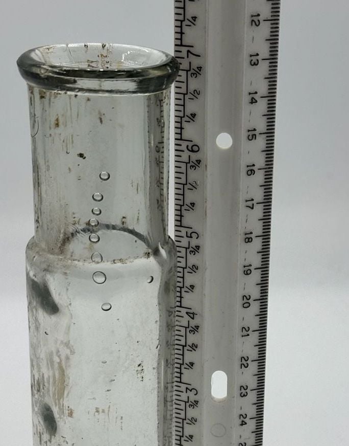 Vintage Clear Glass Laboratory Chemistry Cylinder Tube Vessel 7