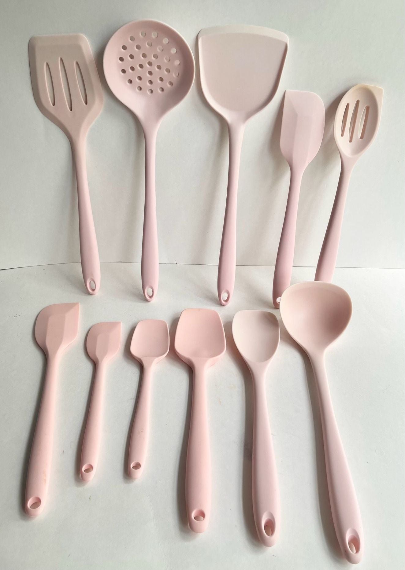 Silicone Kitchen Utensils Set 11 Piece Pink Cooking Tools Non Stick 1