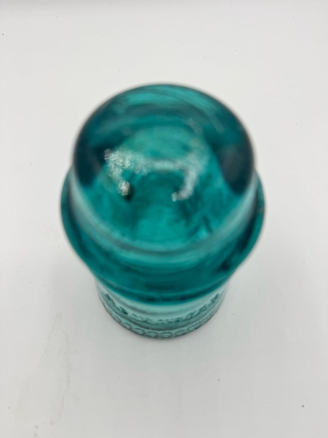 Hemingray Glass Insulator Teal Aqua Vintage 2