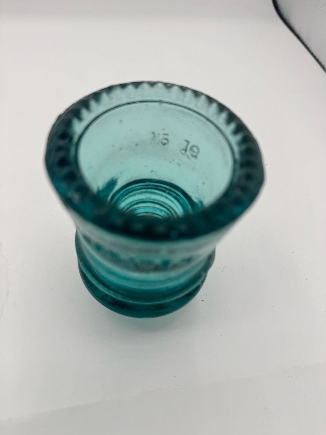 Hemingray Glass Insulator Teal Aqua Vintage 4