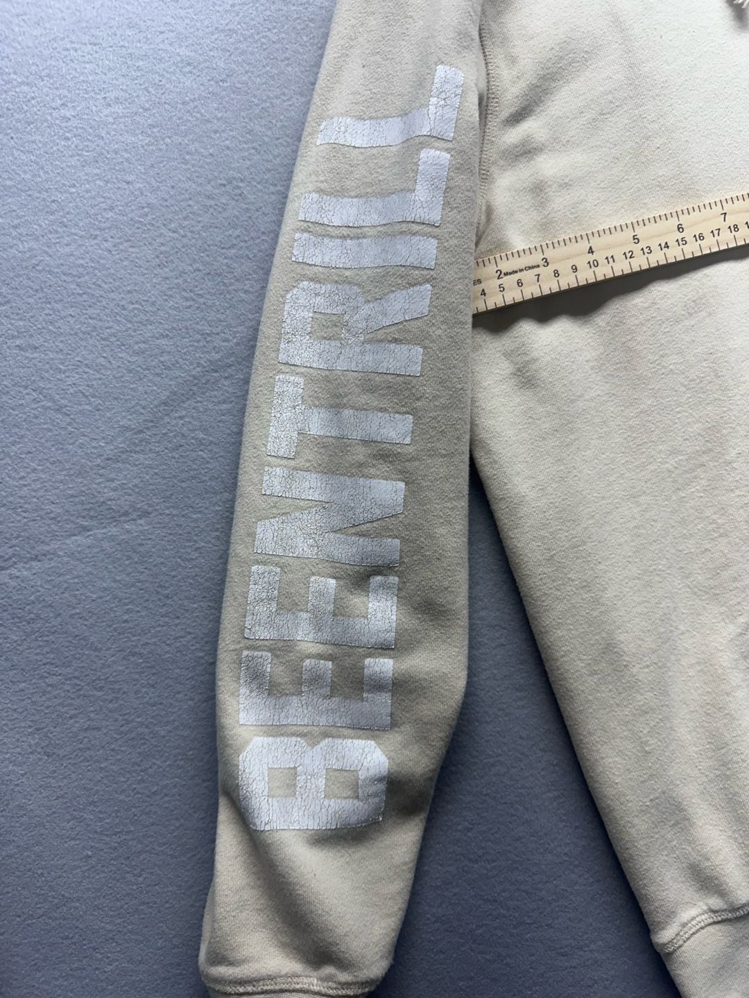 Beentrill x Coca Cola Hoodie Size L Beige Graphic Pullover Sweatshirt 6