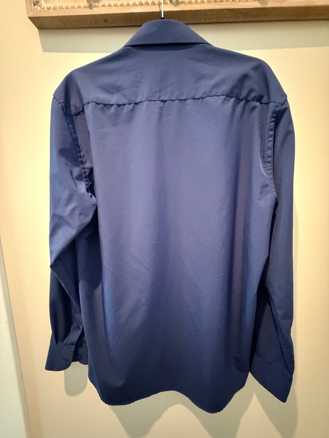 Nautica Slim Fit Dress Shirt 16-16.5 34/35 Blue Long Sleeve 4