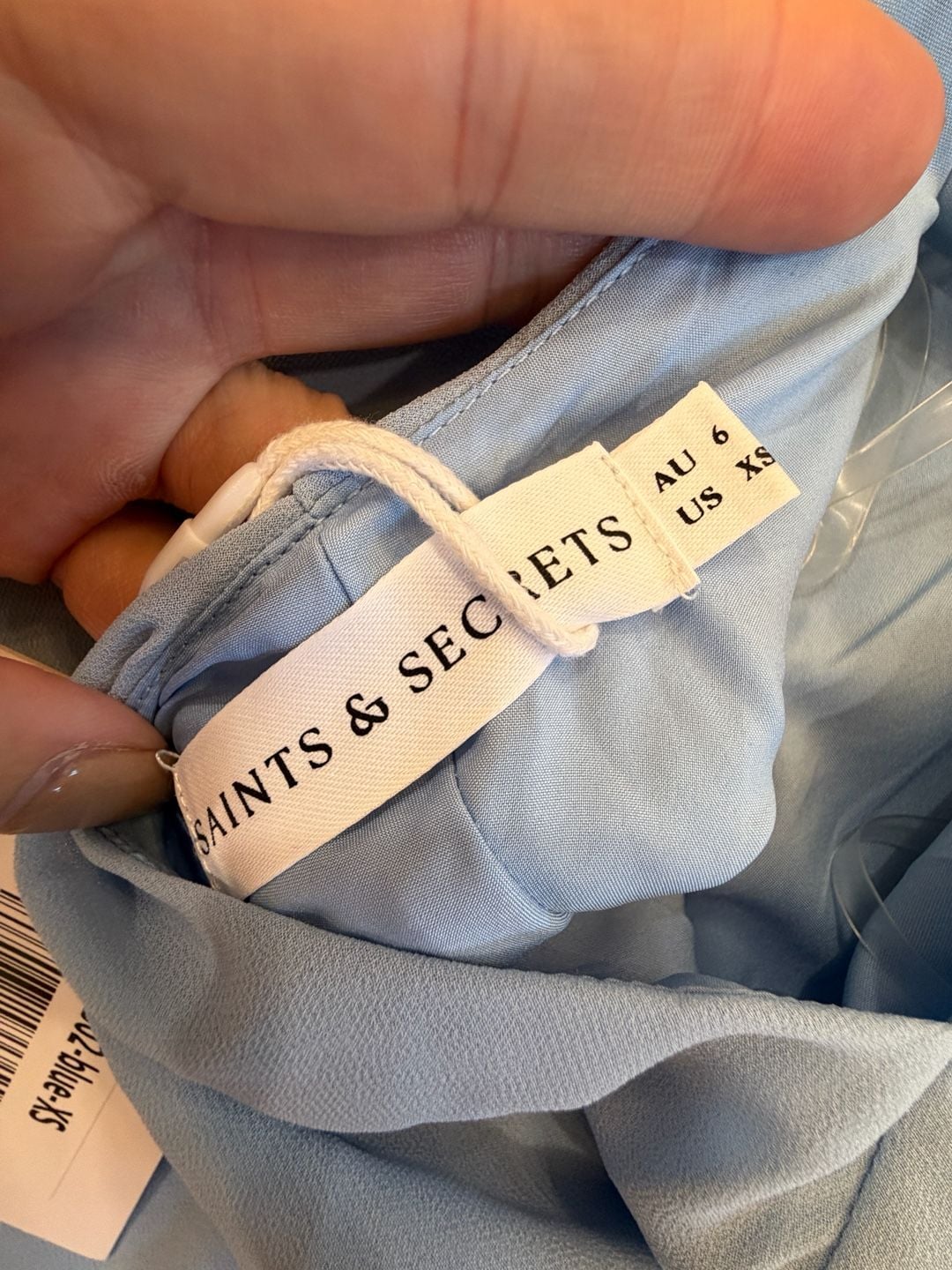Saints & Secrets Dress Light Blue Midi Size XS 5
