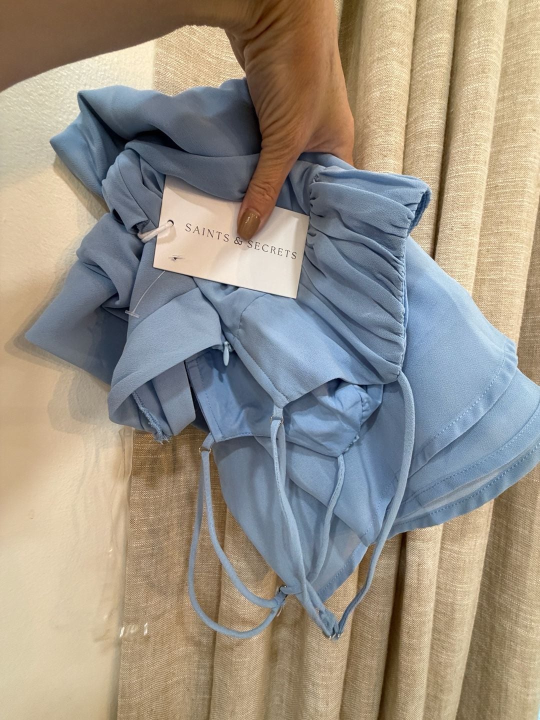Saints & Secrets Dress Light Blue Midi Size XS 10
