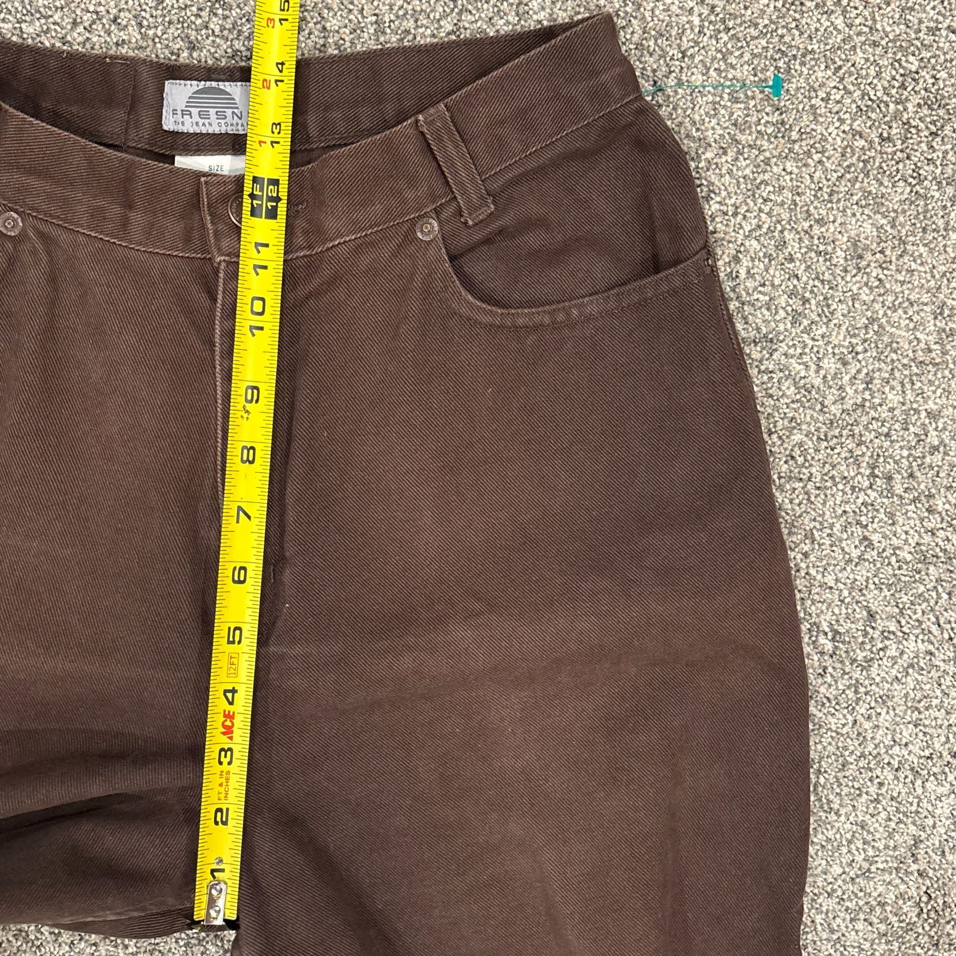 Fresno Western Brown Vintage High Waisted Mom Straight Leg jeans Size 10 P 7