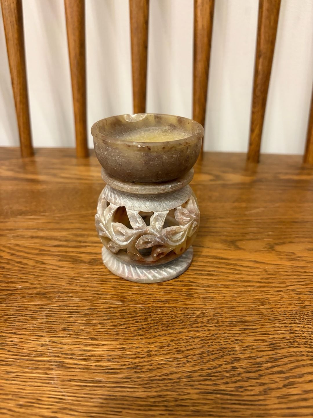 Handcrafted Carved Soapstone Oil Burner and Aroma Diffuser 1