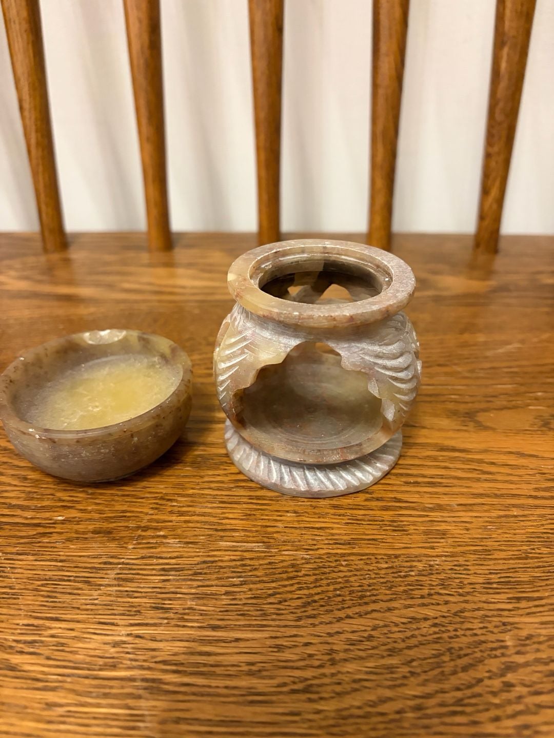 Handcrafted Carved Soapstone Oil Burner and Aroma Diffuser 4