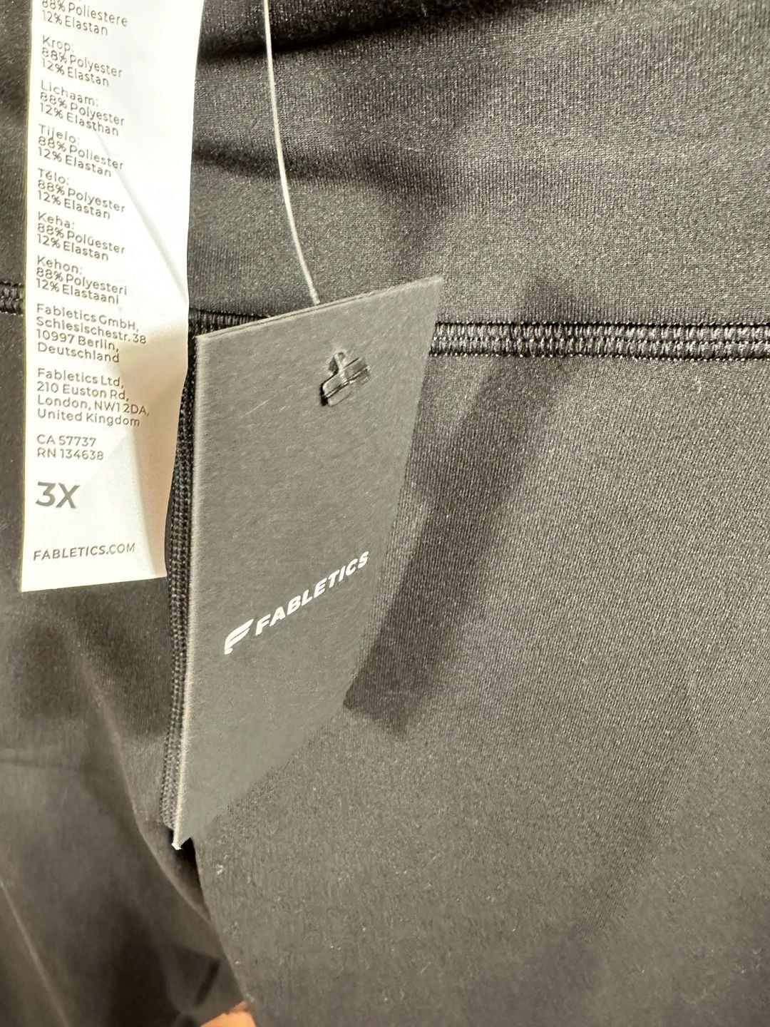 Fabletics PowerHold Leggings Size 3X Black Crop Athletic Pants 5
