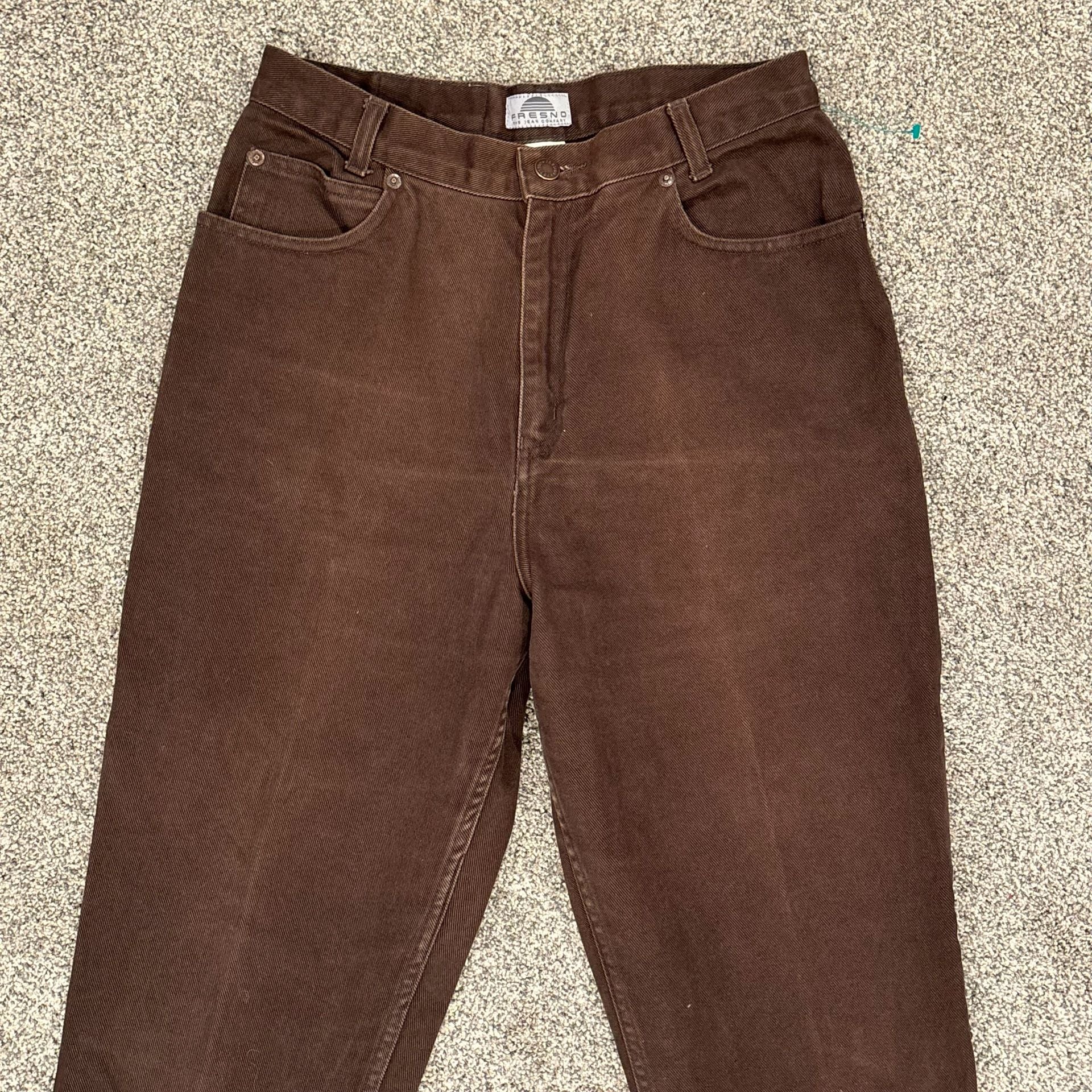 Fresno Western Brown Vintage High Waisted Mom Straight Leg jeans Size 10 P 4