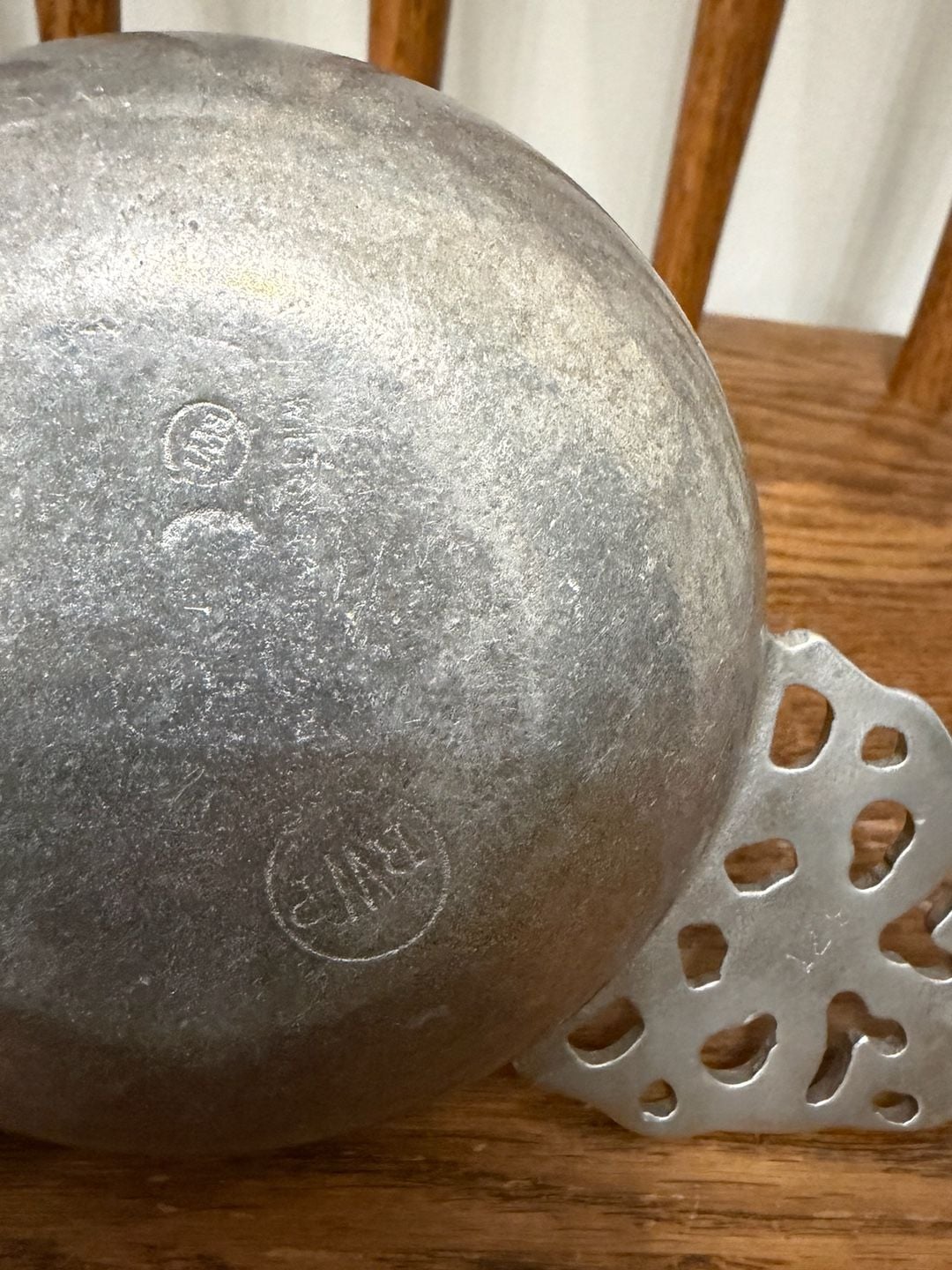 RWP Wilton Pewter Eagle Trinket Dish Pierced Handle 2