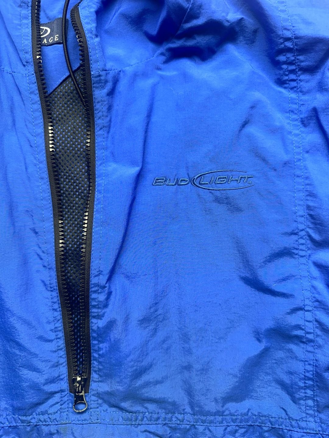 Bud Light Vintage Anorak Jacket Blue Size L 3