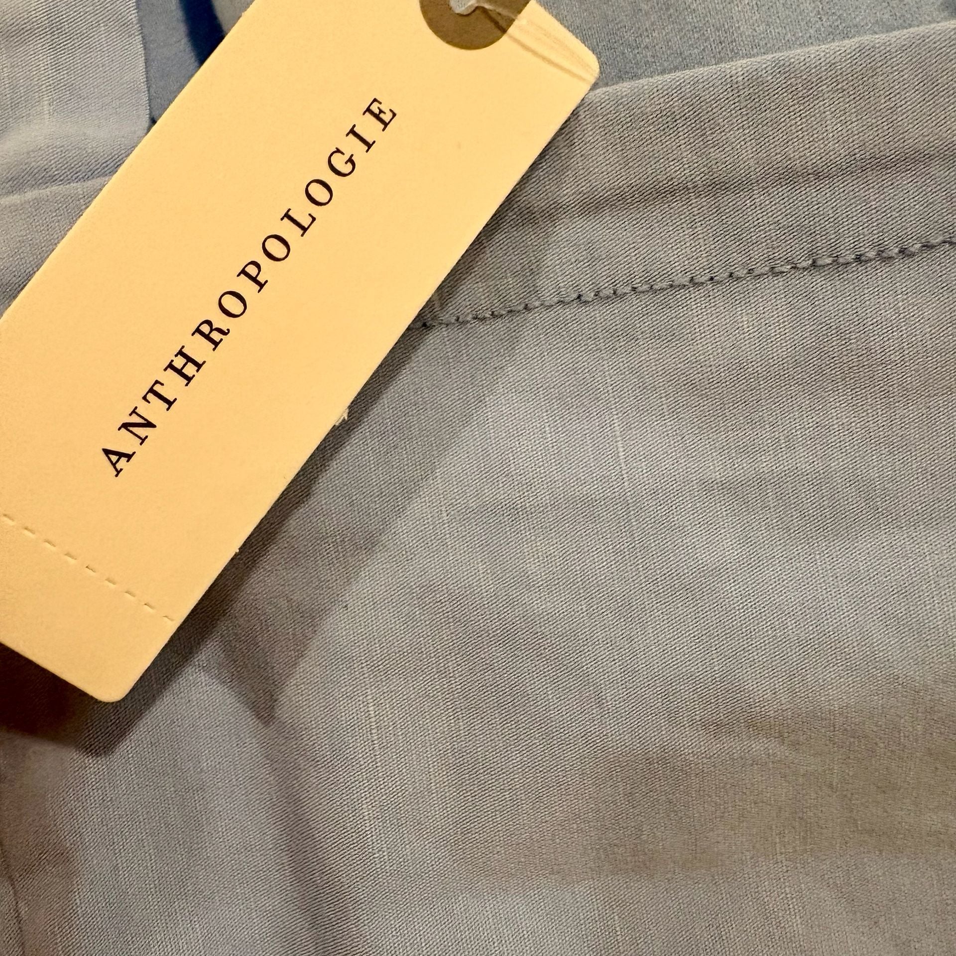 Maeve by Anthropologie Linen Cotton Blend Tank Top Sky Blue Lined NWT Medium 8
