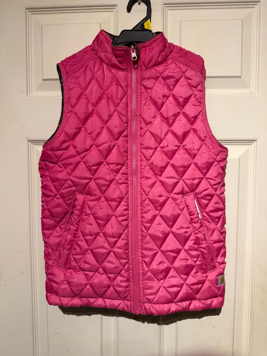 Carhartt Reversible Camo Puffer Vest Size M (10/12) Pink/Camo 5