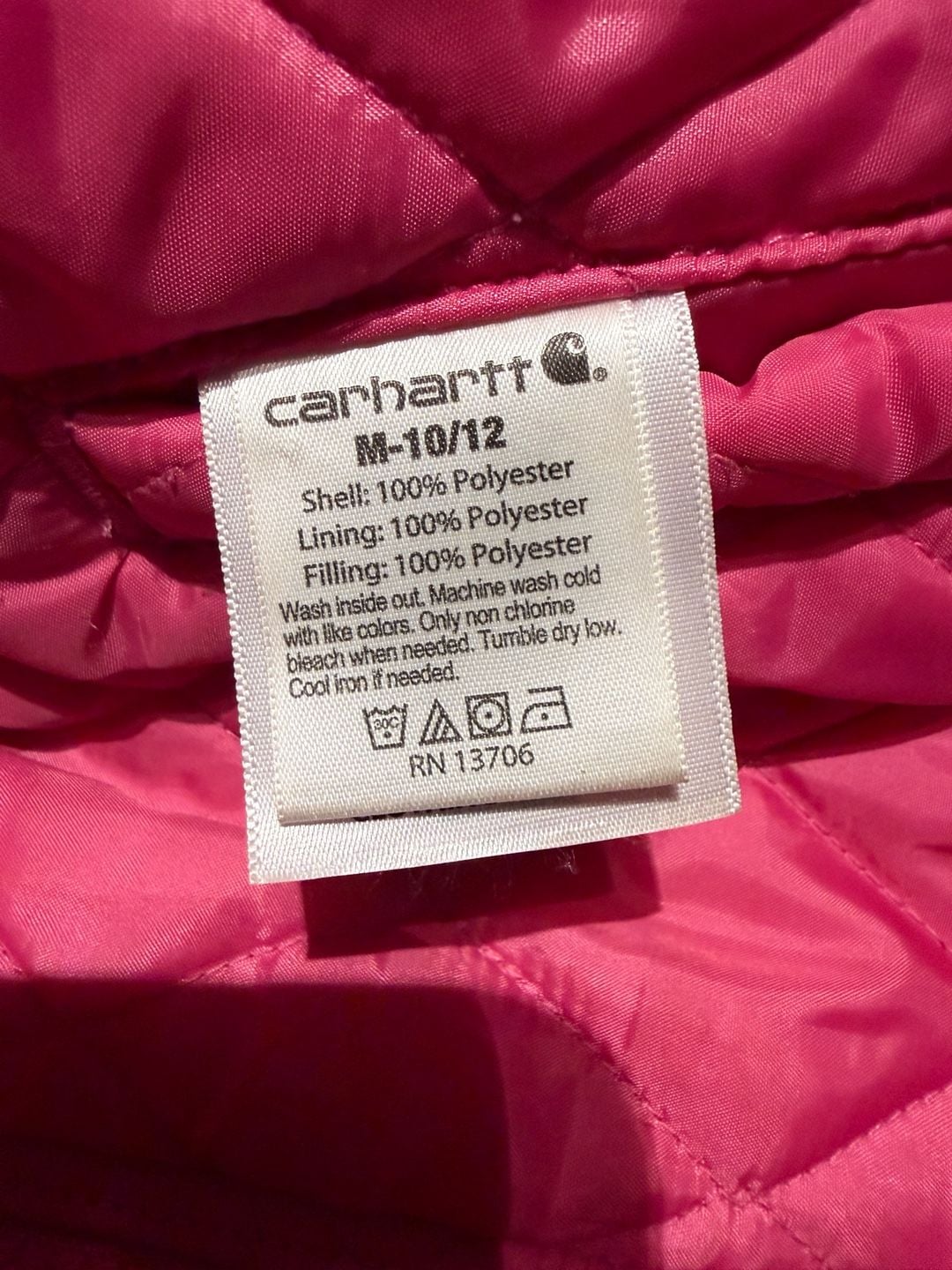 Carhartt Reversible Camo Puffer Vest Size M (10/12) Pink/Camo 8