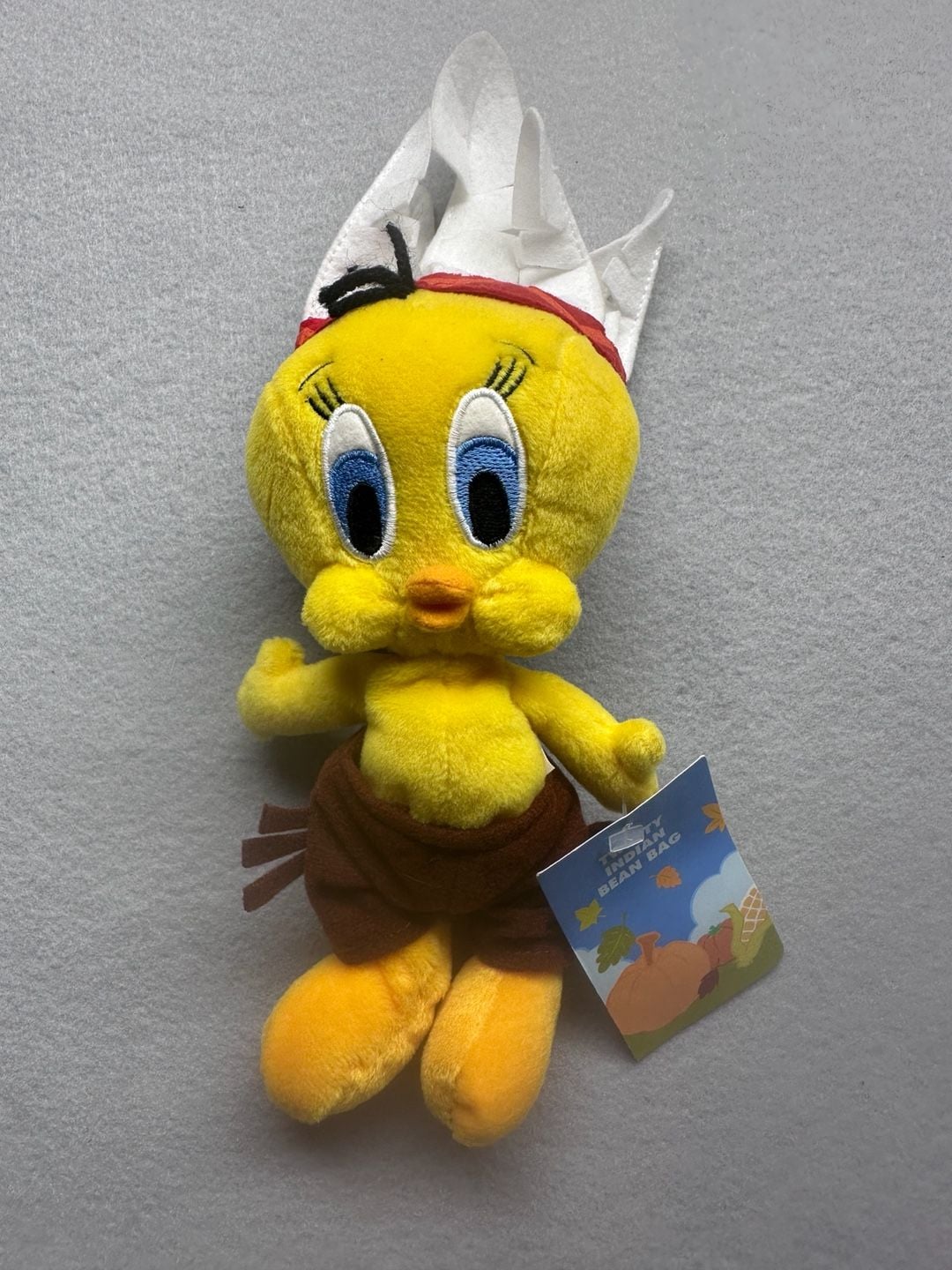Tweety Bird Skeleton and Indian Bean Bag Plush Toys New With Tags 7