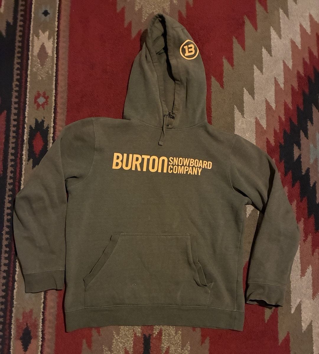 Burton Snowboard Company Green Graphic Pullover Hoodie 2