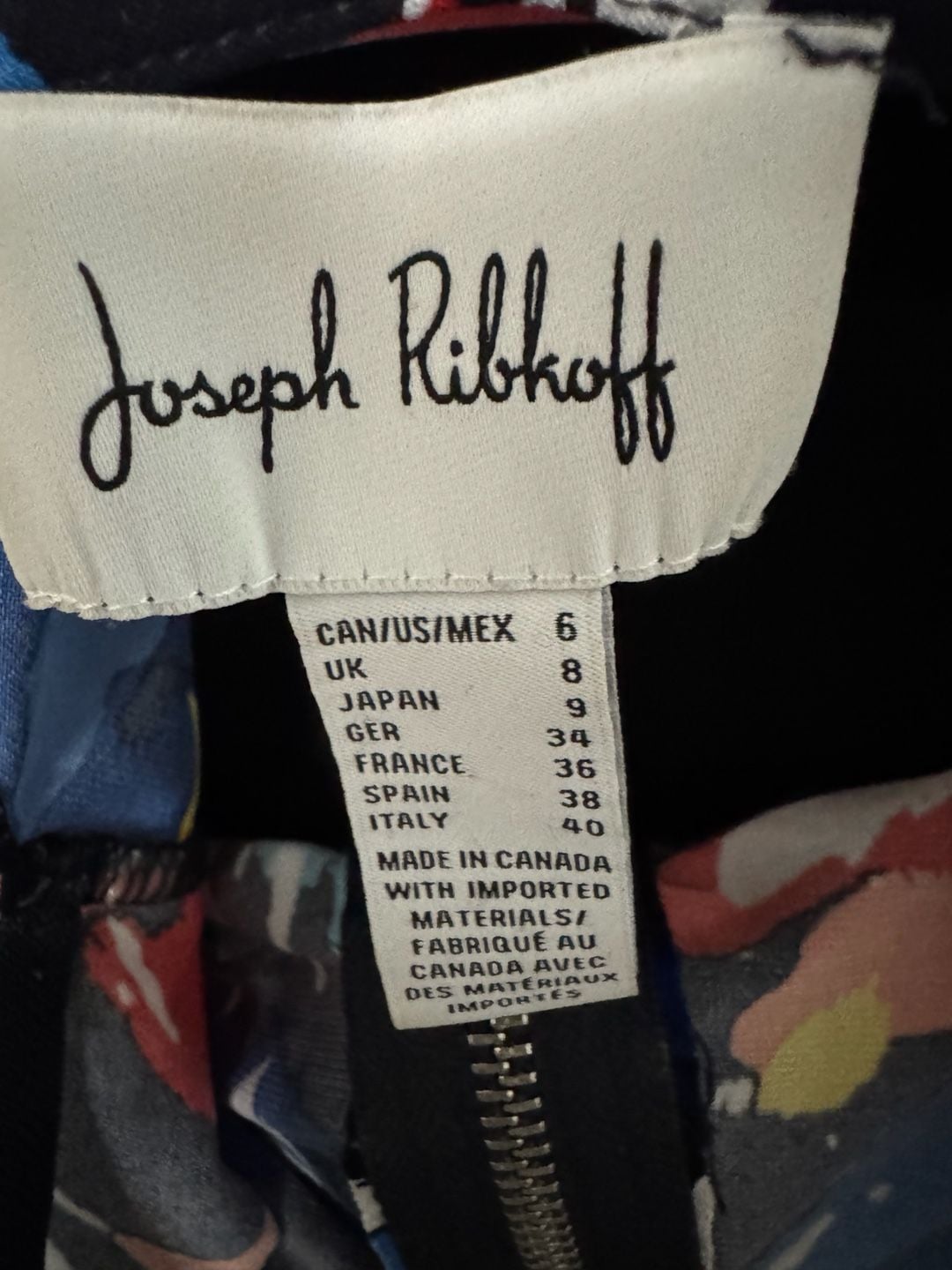Joseph Ribkoff Shirt Size 6 Multi Floral Print Made in Canada 3