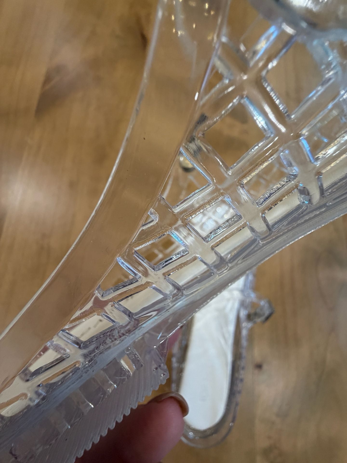 Top Moda Clear Jelly Flats Size 6 Cage Sandals 5