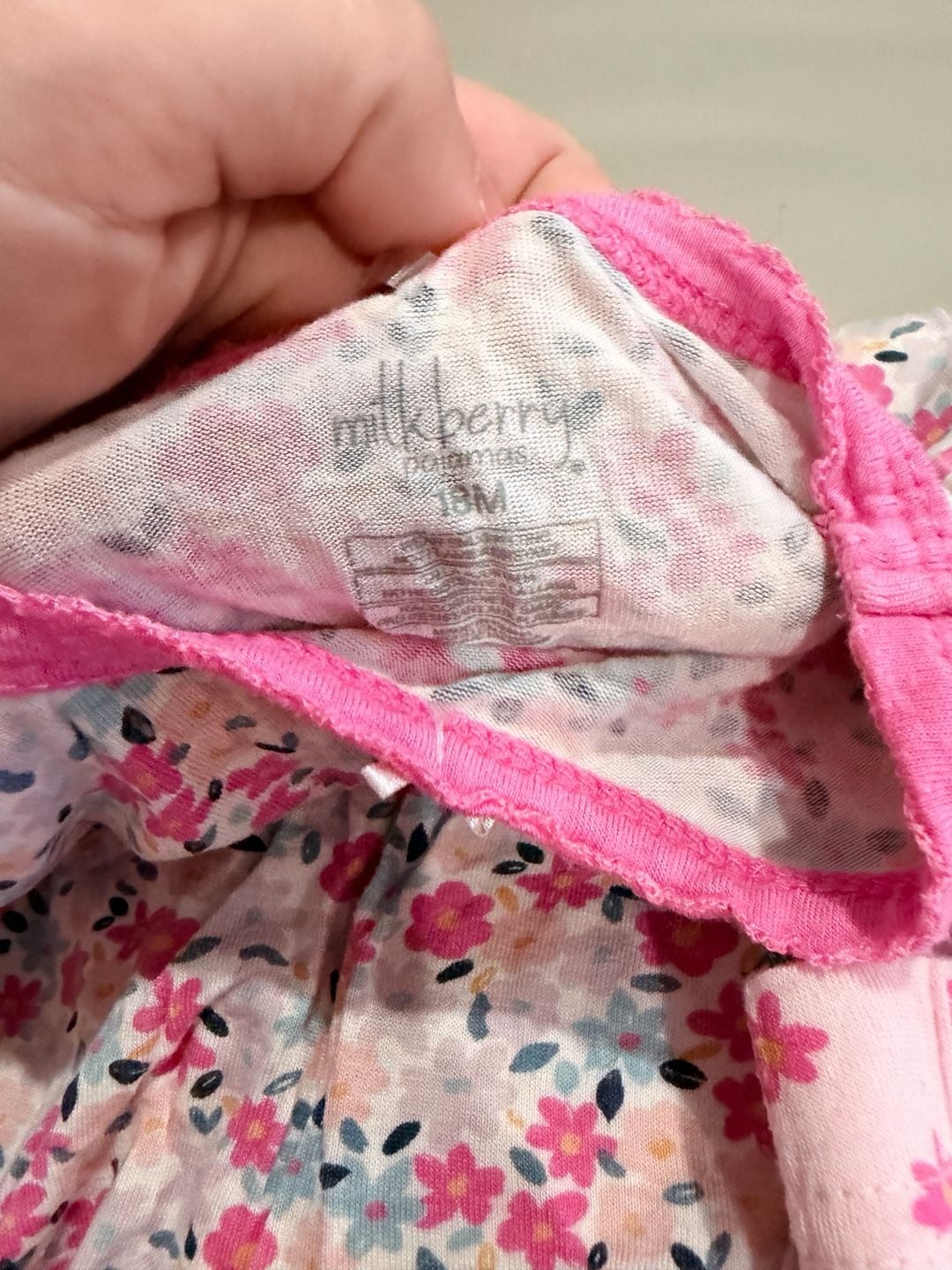 Milkberry bamboo pajama bundle play 18 months flower floral butterfly 2