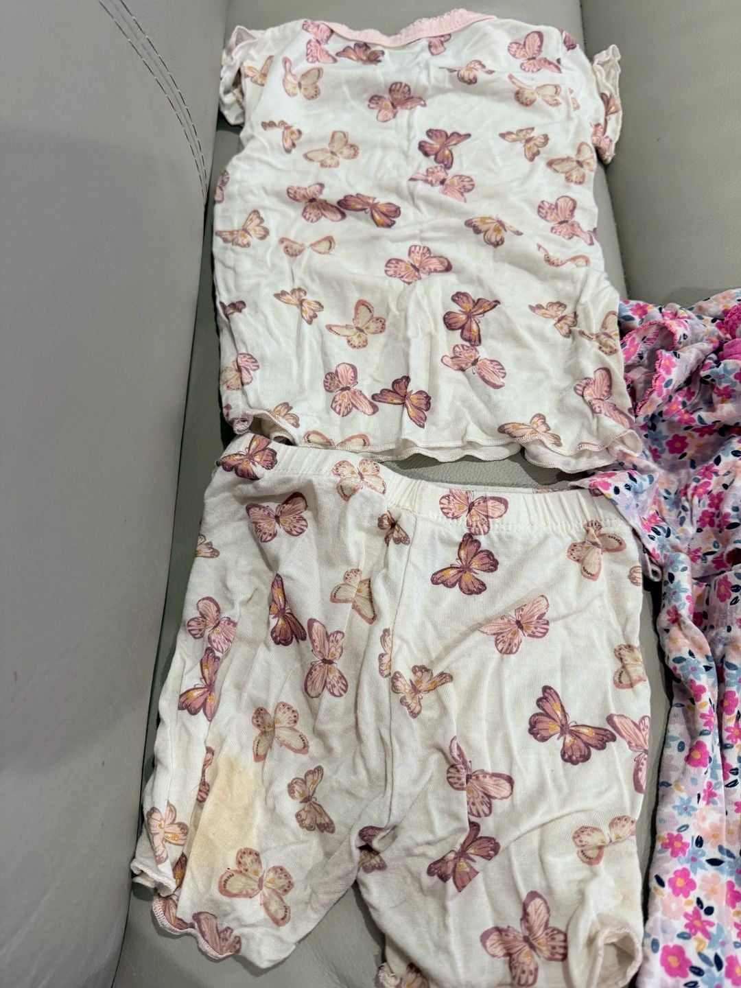 Milkberry bamboo pajama bundle play 18 months flower floral butterfly 3