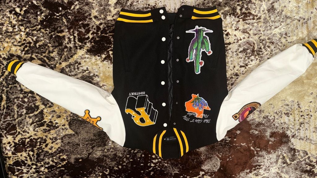 8bdstrkt Cactus Varsity Jacket Black White 2