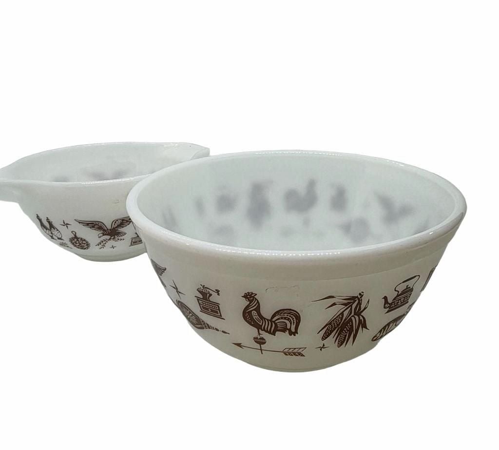 Pyrex Early American Cinderella Bowl Set 2 Pcs 2