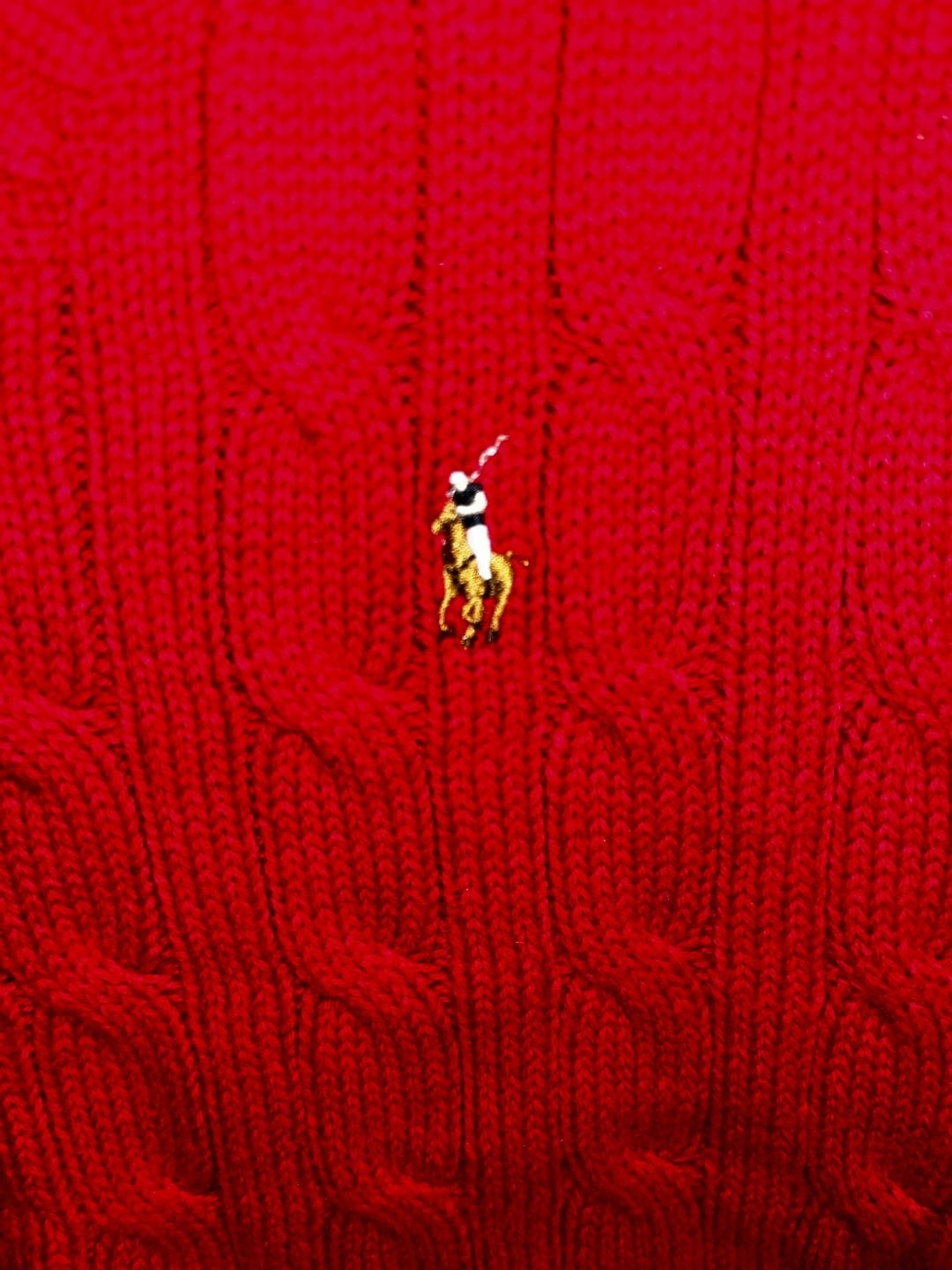 Polo by Ralph Lauren Cable Knit Sweater Vest Size 3/3T Red Cotton 5