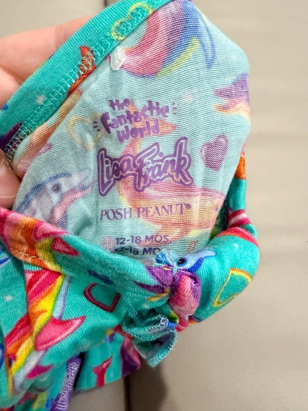 Posh Peanut Lisa Frank Dancing Dolphins Shelly Kyte Seashell 12/18m 2