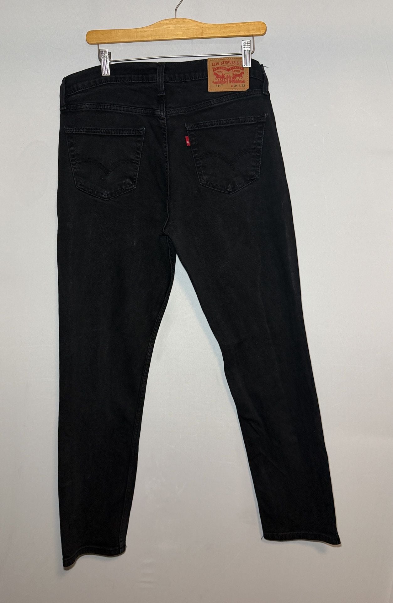 Levi's 511 Slim Jeans 34x32 Black Denim 4
