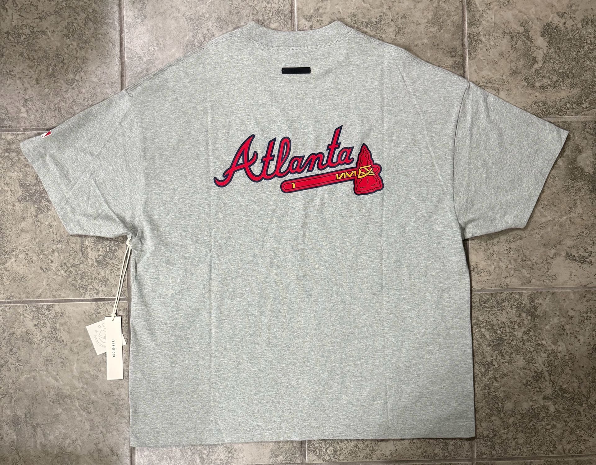 Fear of God Essentials Braves 90's Tee Dark Heather Men's - FW25 - US 3
