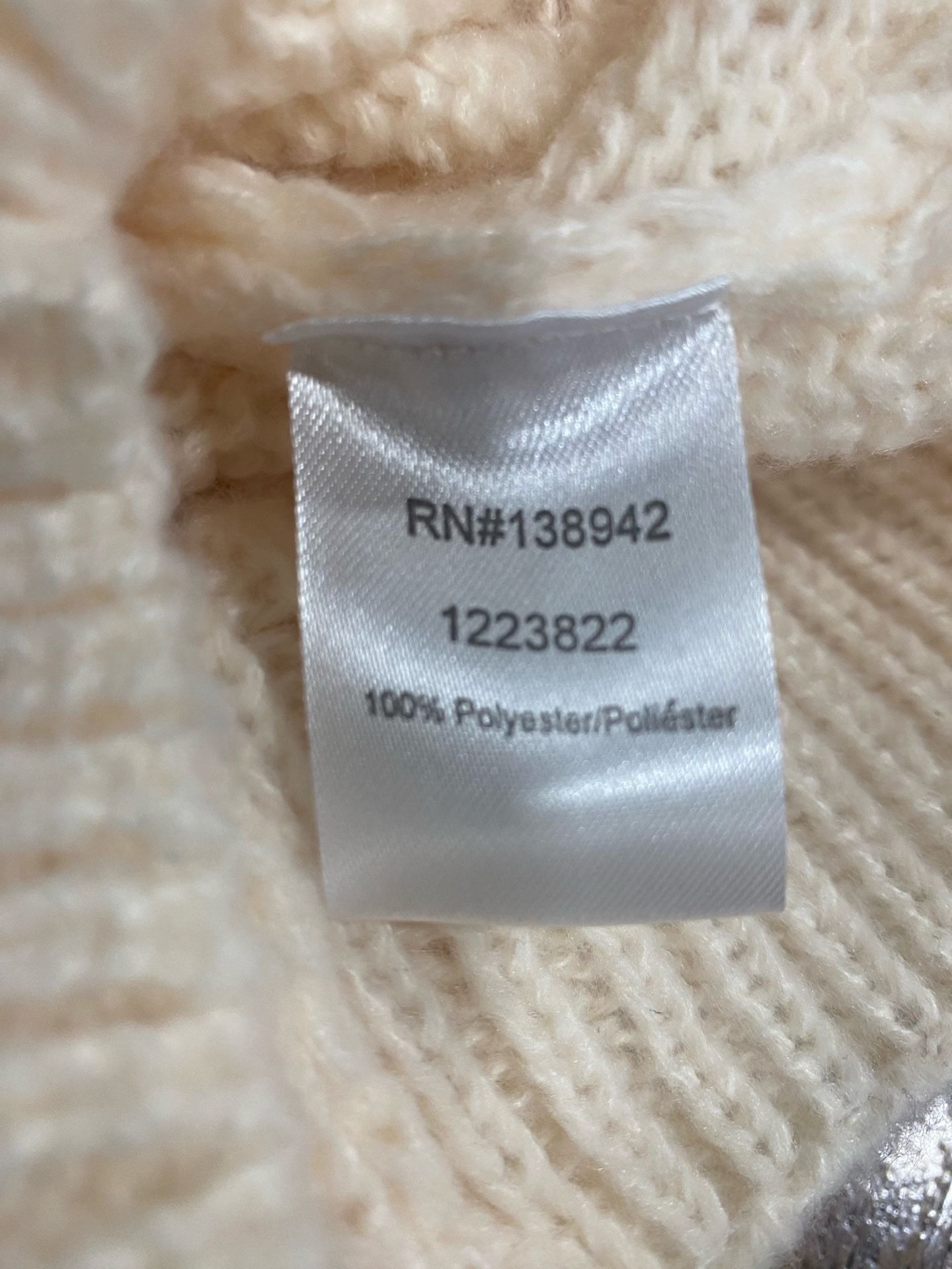On Twelfth Rhinestone Trim Mock Neck Sweater Cream small 11
