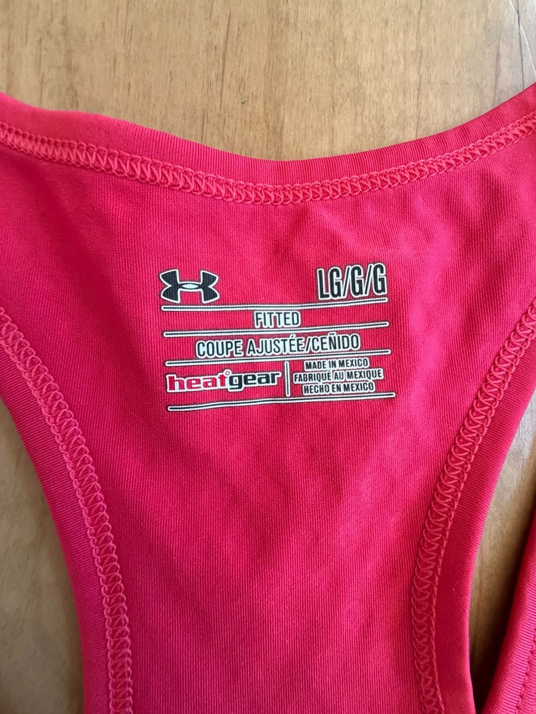 Under Armour HeatGear Tank Top Size LG Red Racerback 4