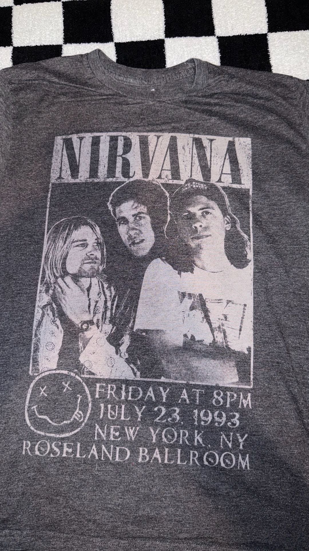 Nirvana Roseland Ballroom 1993 Graphic T-Shirt Gray 3