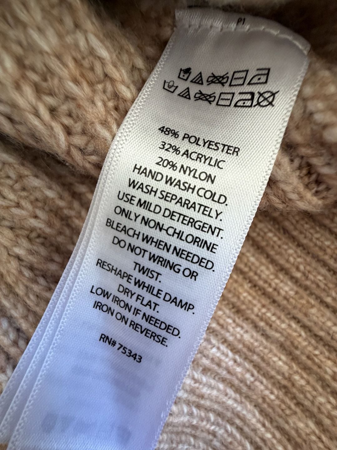 Sincerely Jules Cable Knit Sweater Vest Size XL Beige 6