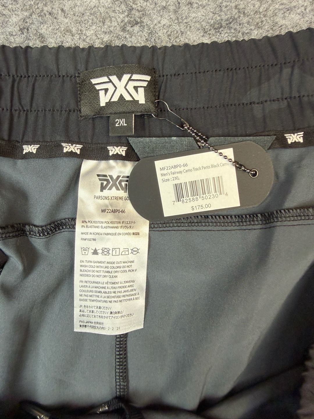 PXG Fairway Camo Track Pants Size 2XL Black Camo 4