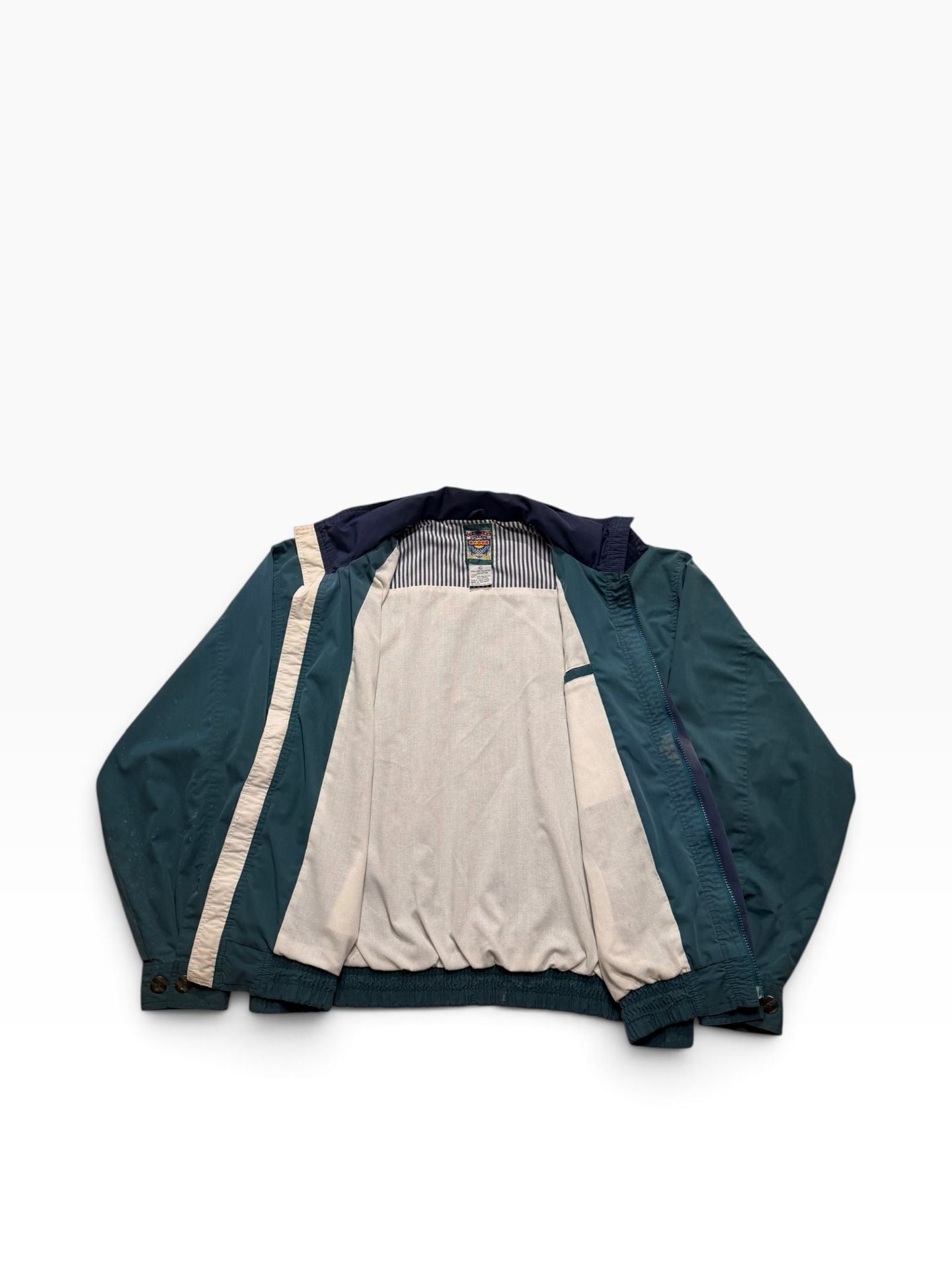 G2000 Vintage Hooded Jacket Size XL Dark Teal Cotton Blend 3
