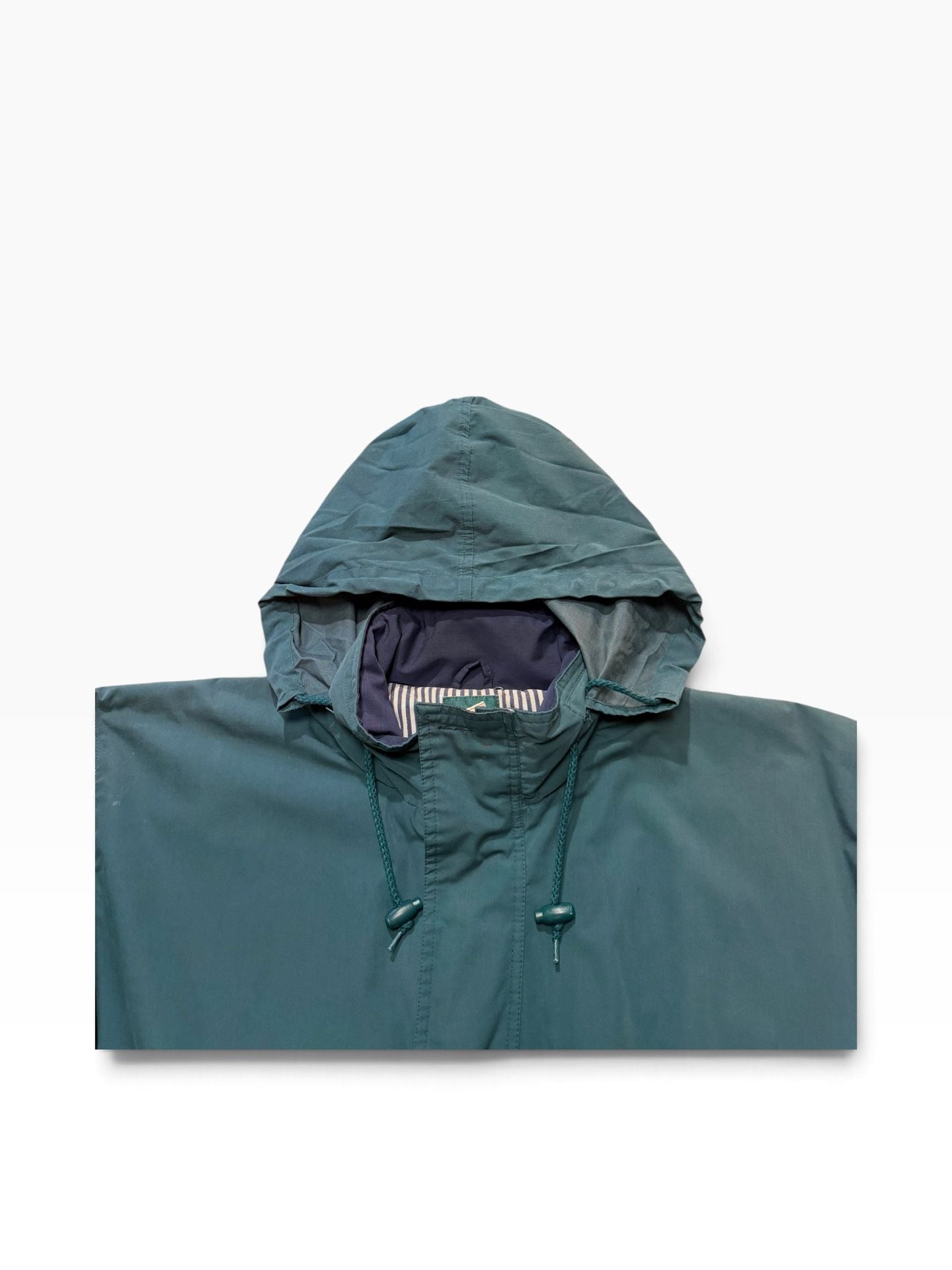 G2000 Vintage Hooded Jacket Size XL Dark Teal Cotton Blend 6