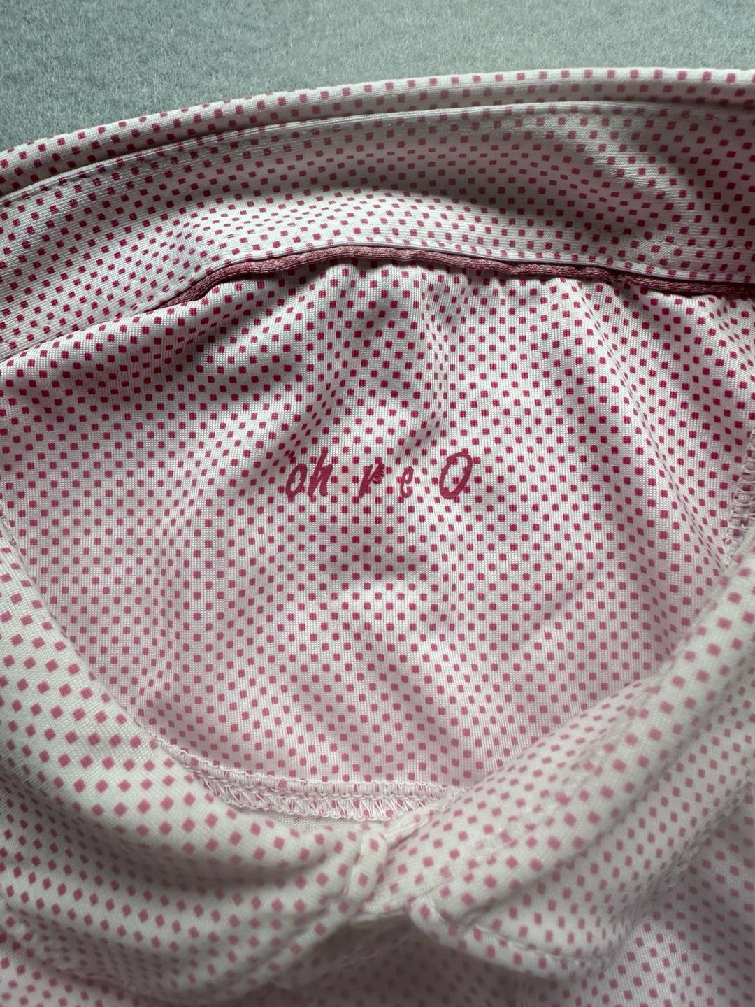 Johnnie Oh Golf Polo Shirt Pink Micro Dot Athletic Top 7