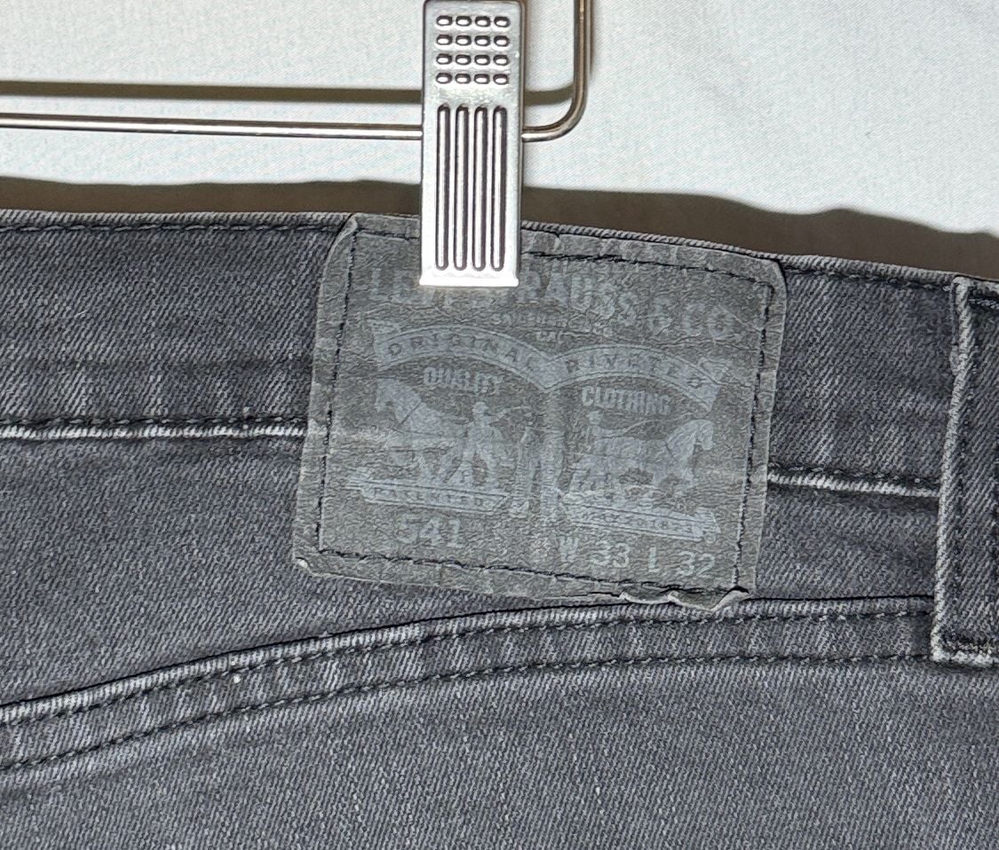 Levi's 541 Athletic Fit Jeans 33x32 Black Denim 3