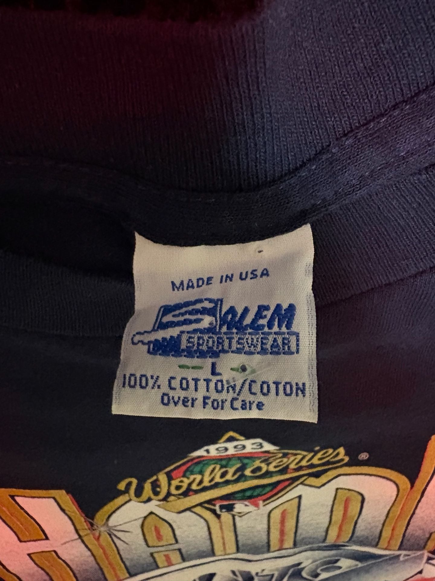 Vintage 1993 Toronto Blue Jays World Series Champs graphic T-Shirt Salem Sportswear Size Mens Large
#Vintage # 90s #WorldSeries #MLB
Measurements are listed👓
Send offers 📲📲 4