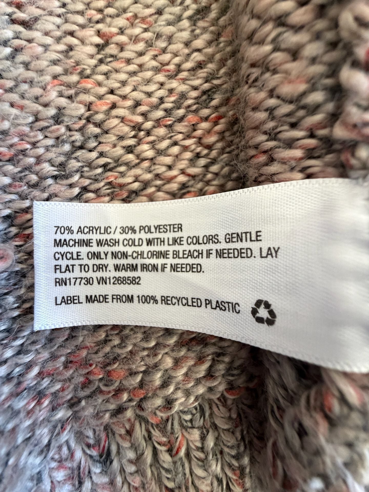Knox Rose Open Front Cardigan Sweater Size M Cable Knit Multi-Color 8